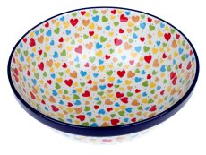 Bowl CLASSIC  28 cm (11")   Colorful Hearts UNIKAT