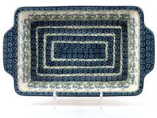 Auflaufform  mit Griffe 33 cm   Blumengarten