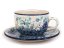 Cup with Saucer 0,2 l (7 oz)   Blue Summer UNIKAT