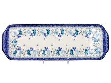 Platte 42 cm   Frühling in Blau