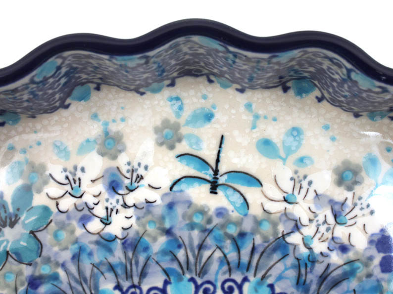 Pie Baking Dish 29 cm (11")   Blue Summer UNIKAT