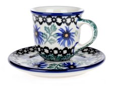 Mocca Cup with Saucer 0,06 l (2 oz)   Cornflower