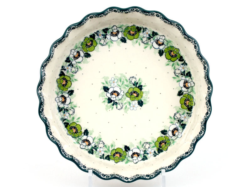 Pie Baking Dish 26 cm (10")   Green Roses