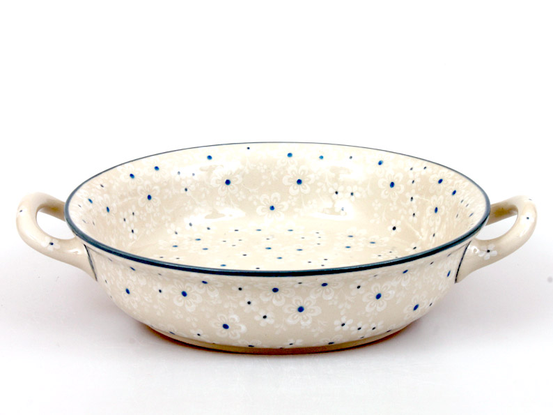 Round Baking Dish 25 cm (10")   Snow Flowers