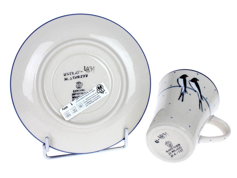 Cup with Saucer 0,13 l (4.3 oz)   Swallows UNIKAT