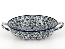 Auflaufform rund mit Henkel 25 cm   Lobelia