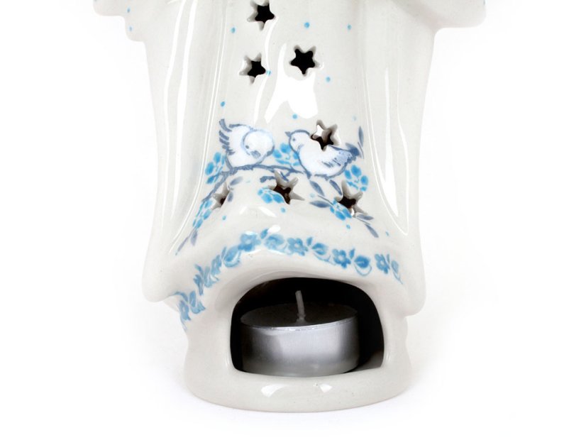Candle Holder Angel  22 cm (9")   Doves