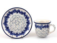 Moccatasse mit Untertasse 0,06 l   Weisse Spitze