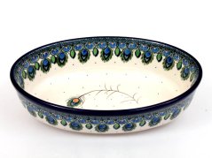 Oval Baking Dish 24 cm (9")  Peacock Feather