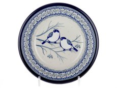 Soup Plate 21 cm (8") Titmouses in Winter UNIKAT